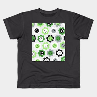 Aromantic Flower Faces Kids T-Shirt